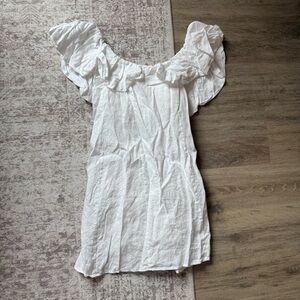 DISSH White Ruffle Mini Dress